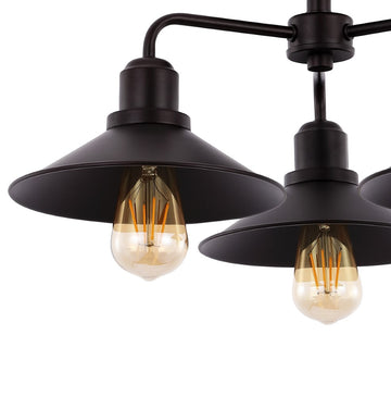Calvin 18.5" Iron Industrial LED Semi-Flush Mount - JONATHAN Y